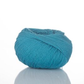 Turquoise wool yarn